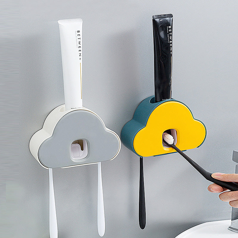 Cloud Automatic Toothpaste Dispenser, Wall-Mounted, No-Drill