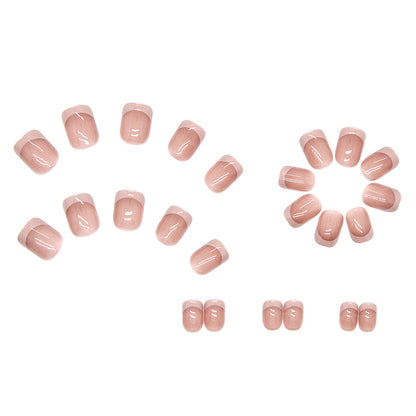 Minimalist Pink Transparent Wearable Nail Stickers