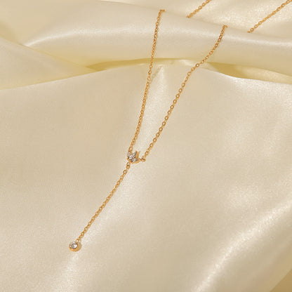 Crown White Zirconia Pendant Necklace