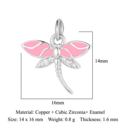 Copper Zircon Pendant Dog Claw Snake Bird Pigeon