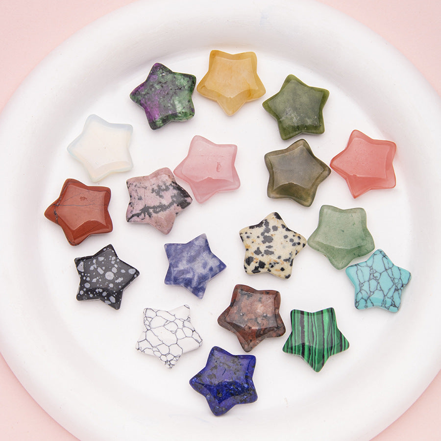 20MM natural stone crystal star ornaments