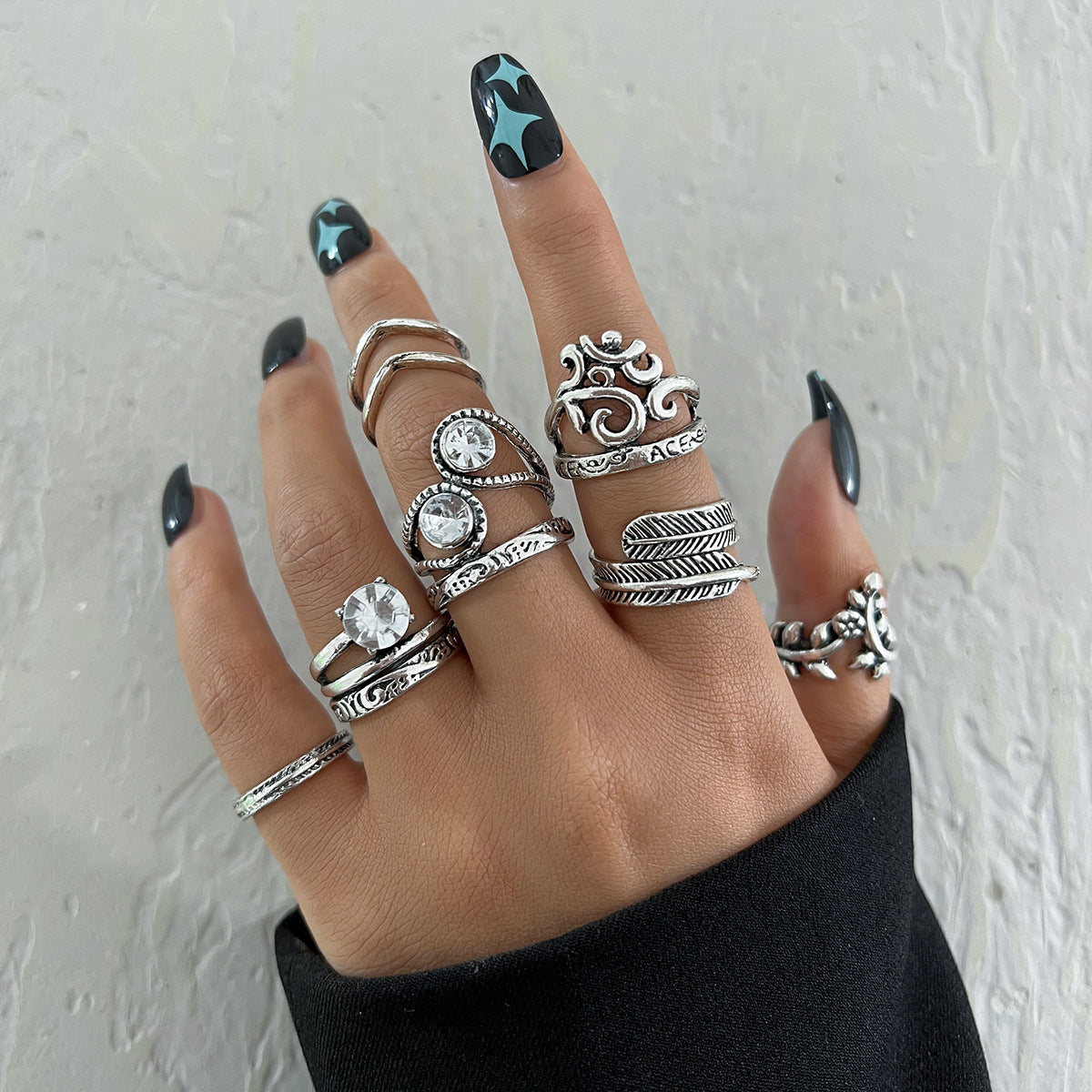 Bohemian Ring Set 8 Pieces