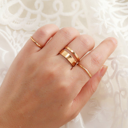 Three-piece combination ring cover ring