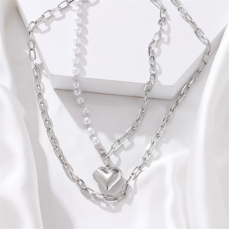 Double pearl necklace wholesale