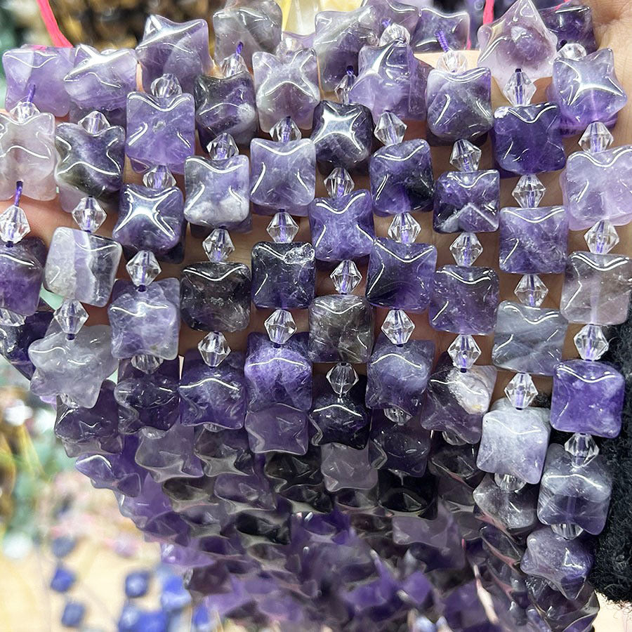 22pcs/string natural stone crystal amethyst citrine