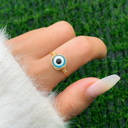 Blue eye ring