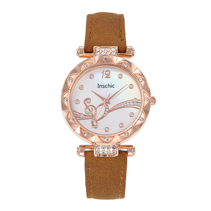 Cross-Border Heart Dial Women's Quartz Watch