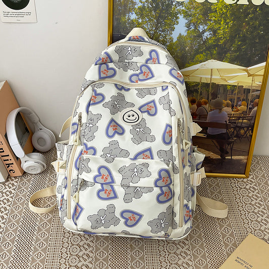 New graffiti print cute backpack