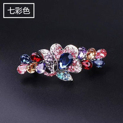 Rhinestone Tulip Spring Clip