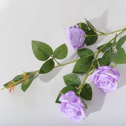 3 small Paris rose artificial flowers