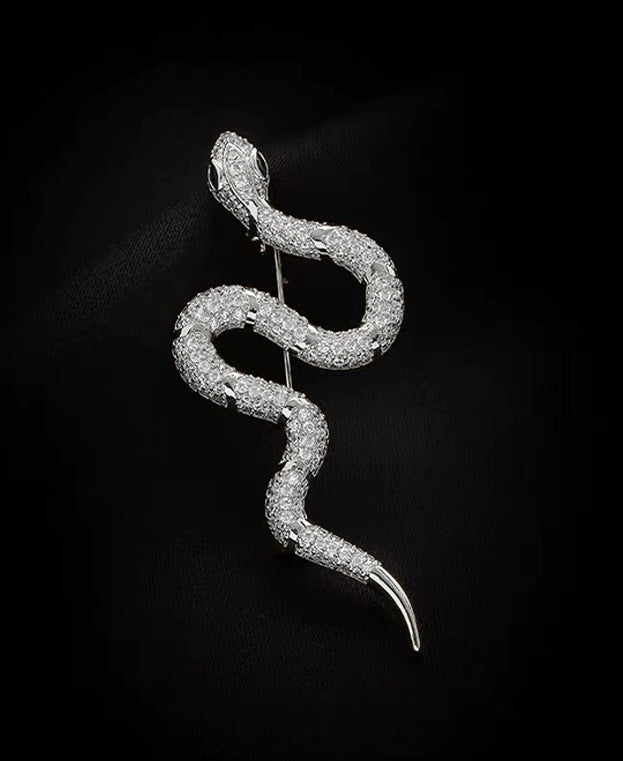 Zircon Snake Brooch