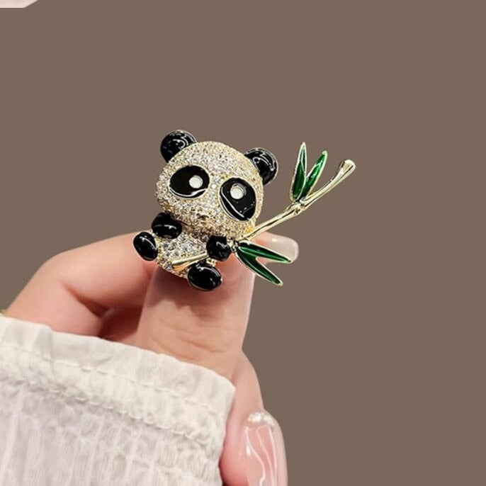 Cute panda brooch