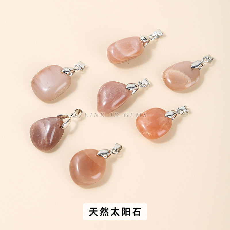 Crystal irregular rough stone pendant