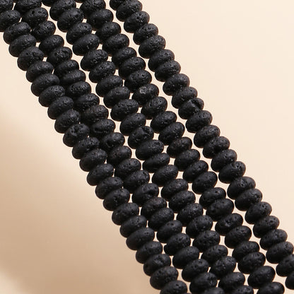 3 * 6Mm volcanic stone abacus beads loose beads