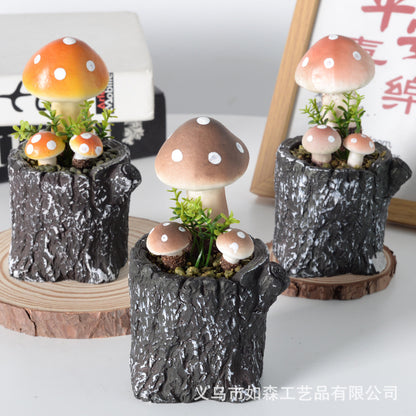 Simulation Medium Stump Mushroom Bonsai