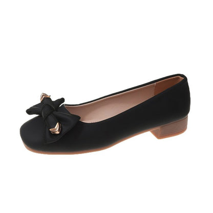 Bow flat shoes