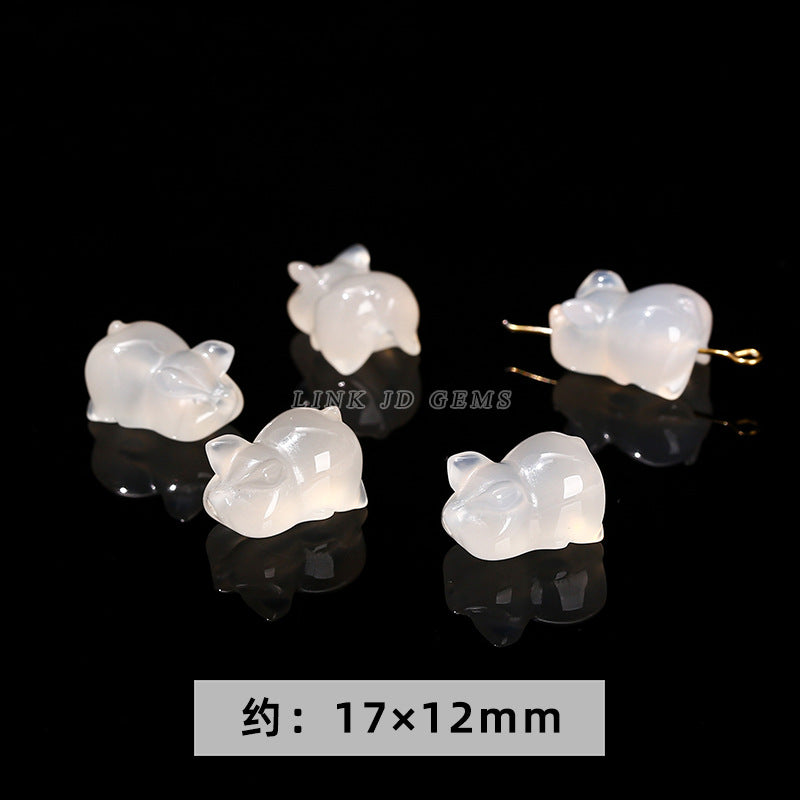 Agate carving accessories Pixiu nine-tailed fox Ruyi