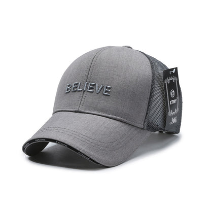 Mesh Breathable Letter Embroidered Duckbill Cap