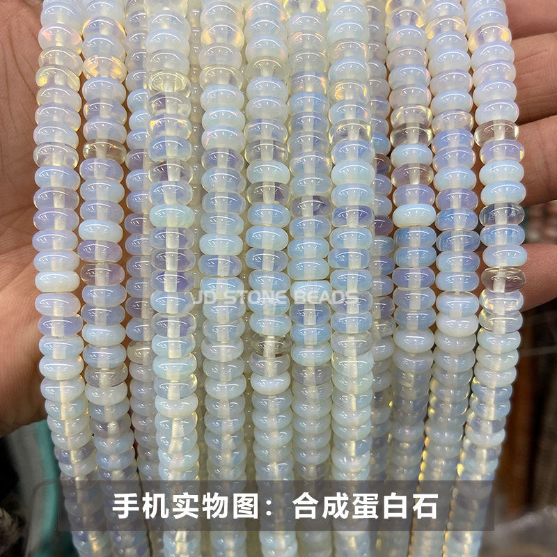 8 * 4Mm natural stone chalcedony abacus beads loose beads