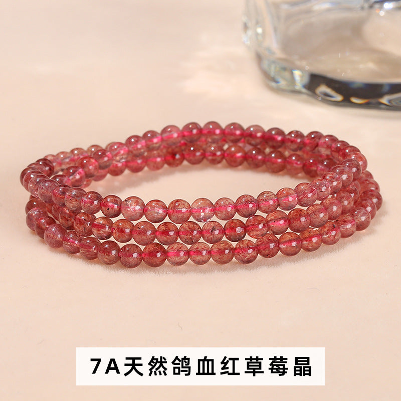 Natural crystal multi-circle bracelet