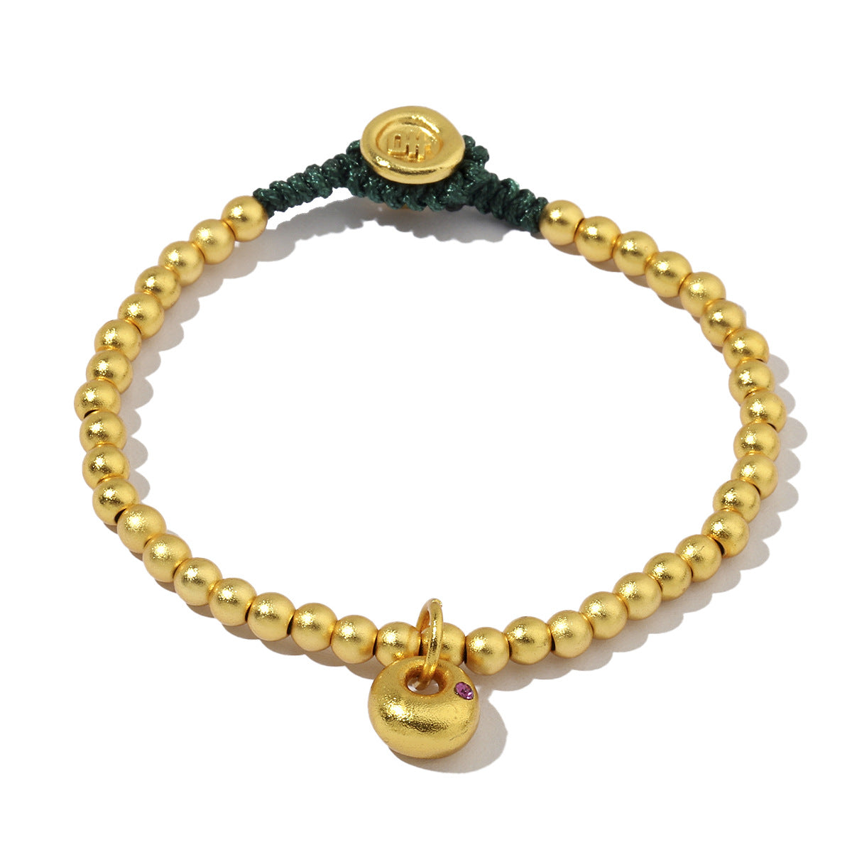 Plated 24K real gold love sand gold beaded bracelet