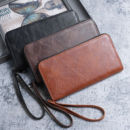 Men's long wallet zipper