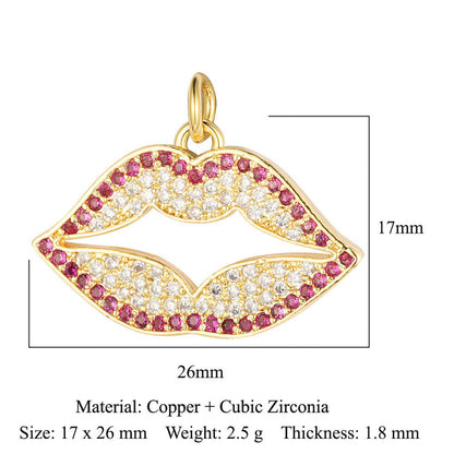 Heartbeat Eyes Mom Copper Zircon Pendant