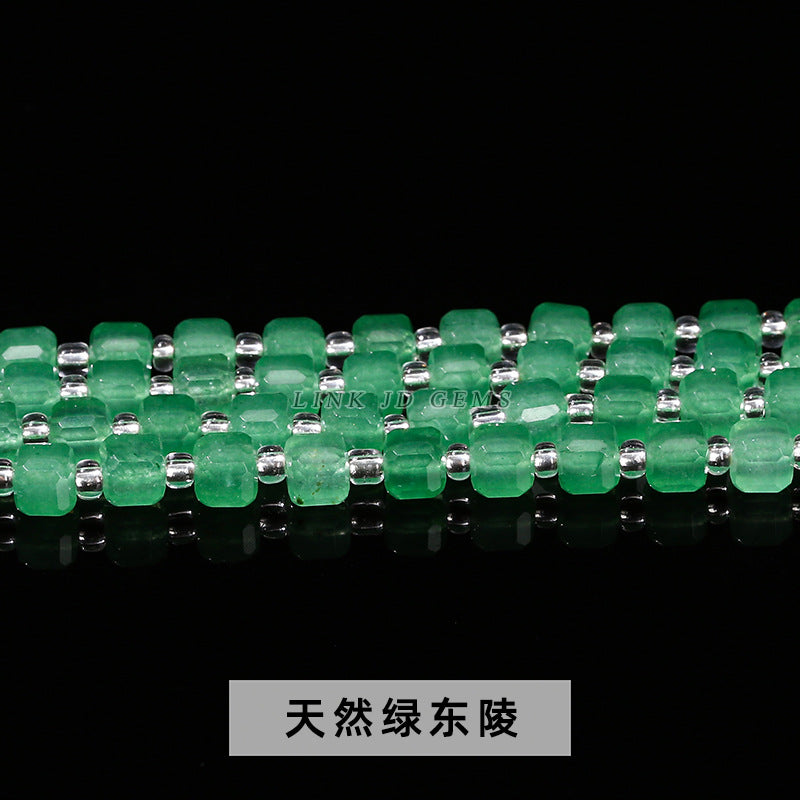 6/8Mm crystal agate jade cube loose beads