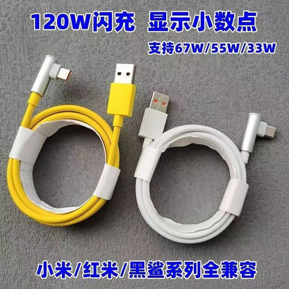 120W Type-C Flash Charging Cable Redmi Xiaomi 6A Original