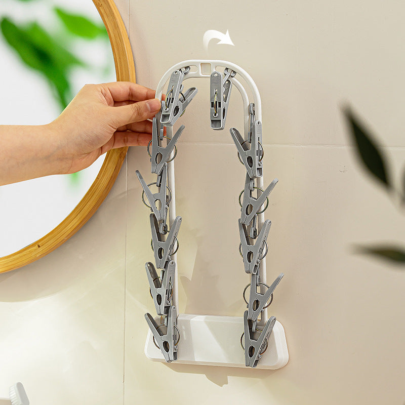 No-drill folding drying rack