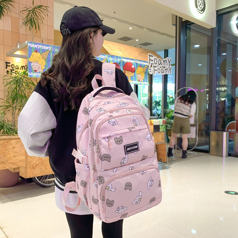 Casual backpack multi-layer schoolbag