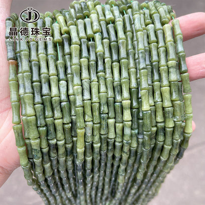 5 * 12Mm natural olivine bamboo beads loose beads