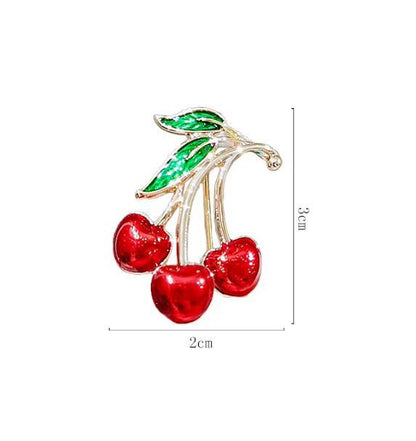 Little Red Cherry Brooch