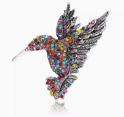 New Diamond Hummingbird Brooch