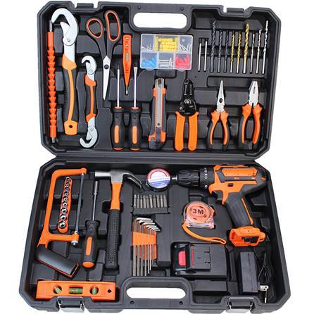 Lithium battery drill comprehensive toolbox set