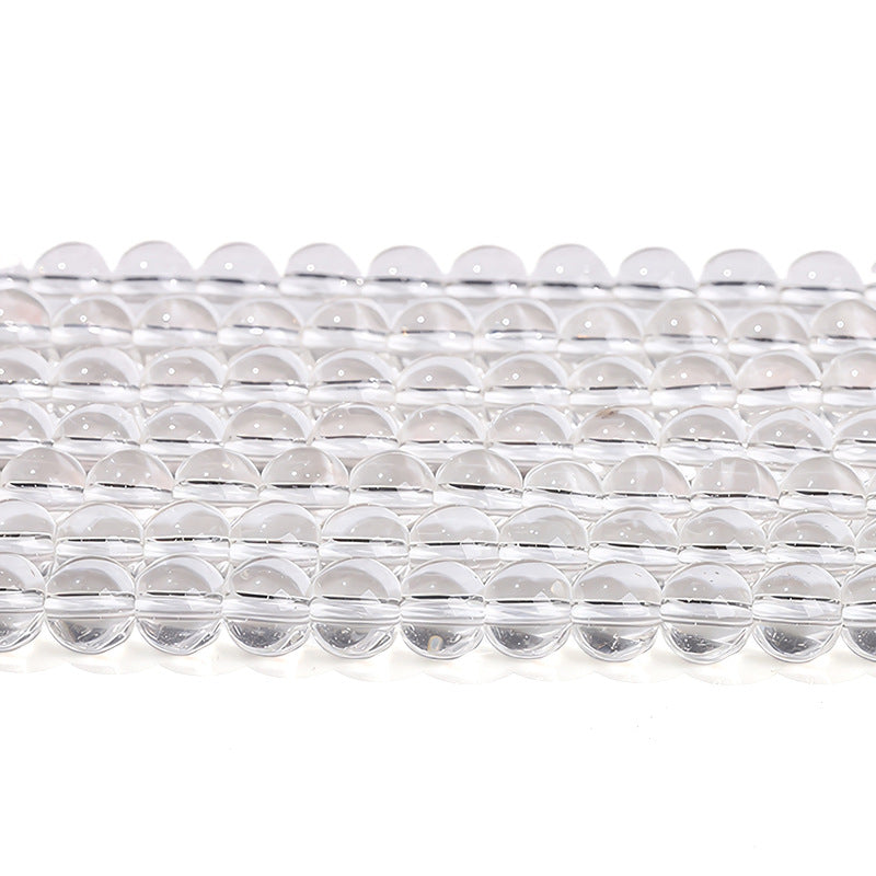 High quality synthetic white crystal round beads loose beads