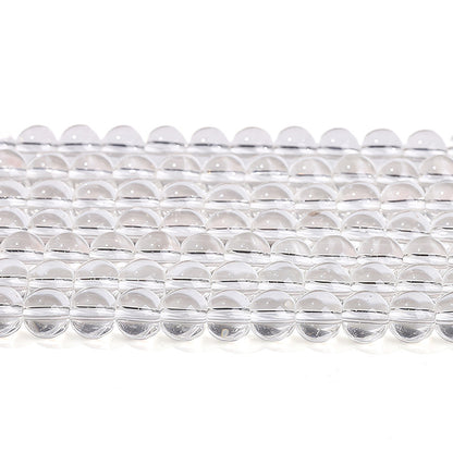 High quality synthetic white crystal round beads loose beads