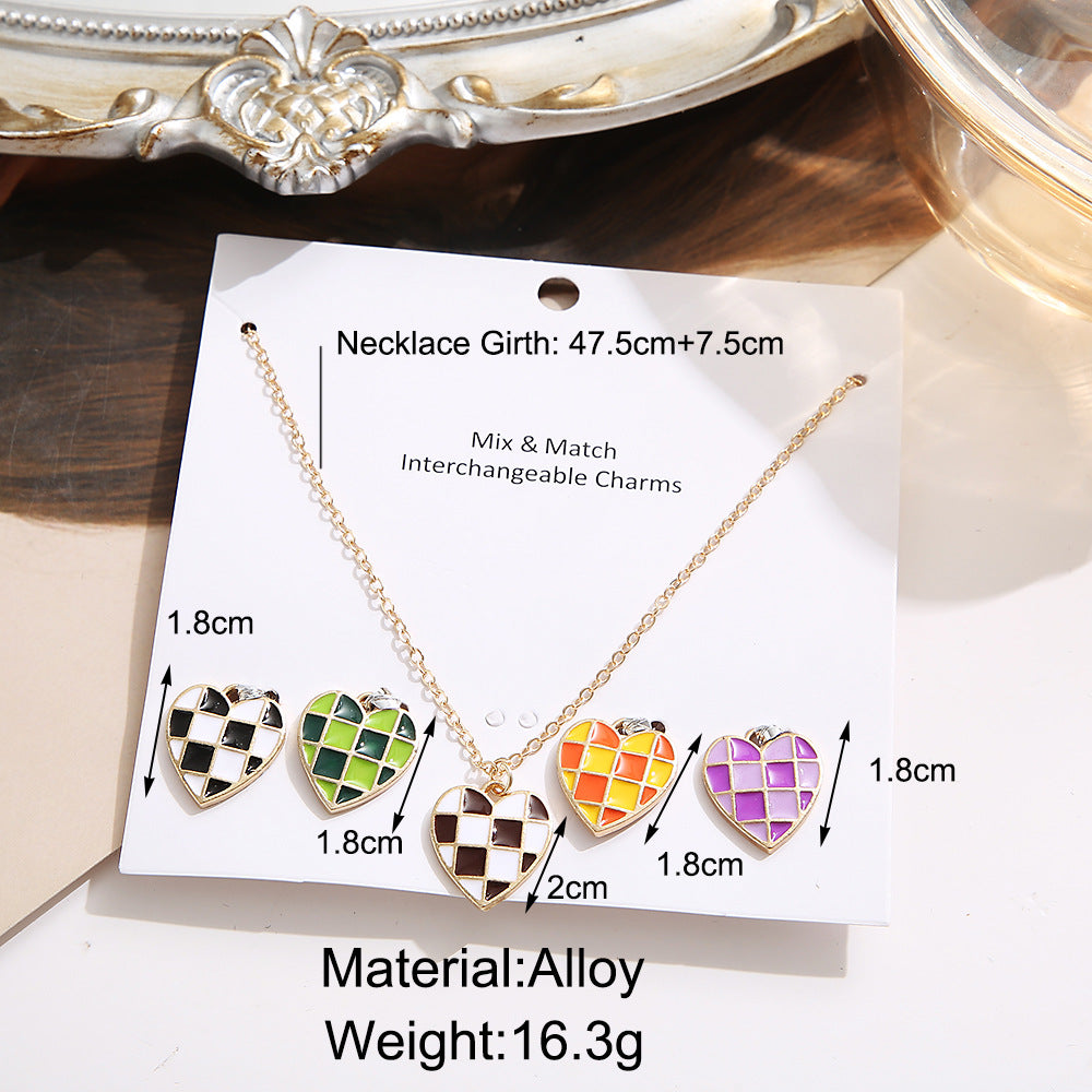 Colorful Heart Pendant Necklace Wholesale