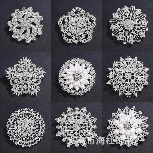 Alloy Rhinestone Brooch Pin