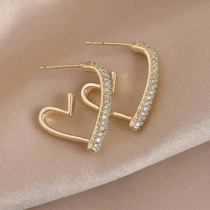 Love earrings woman