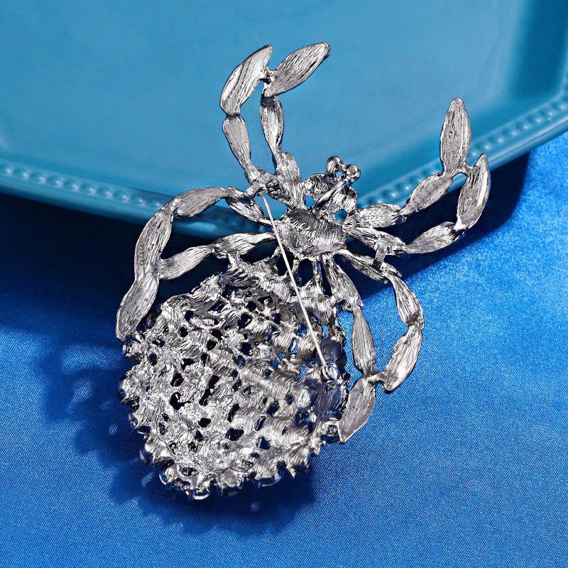 Diamond Spider Brooch