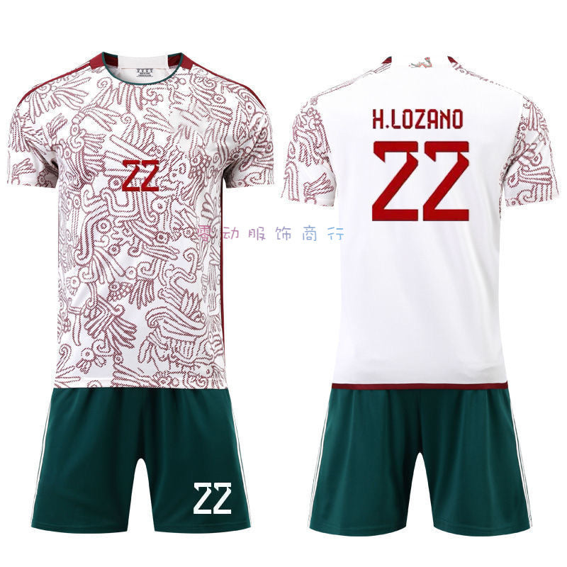 2022 World Cup Mexico 21 Henry Home/Away Short Sleeve 9 Ra¨²l Set Jersey