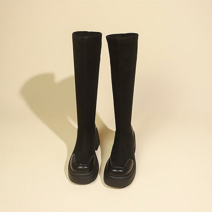 Winter rubber cloth round boots