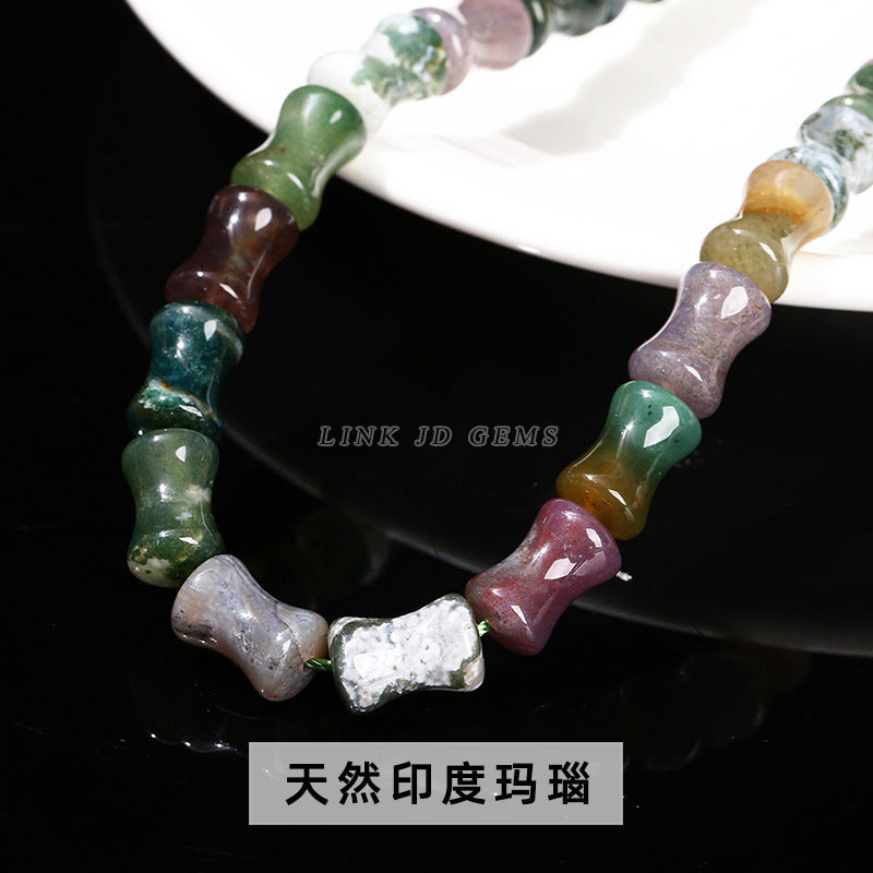 8 * 12Mm natural jade crystal bamboo beads loose beads