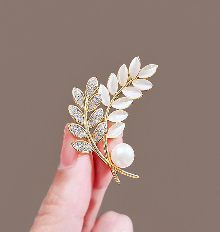 Opal Wheat Brooch