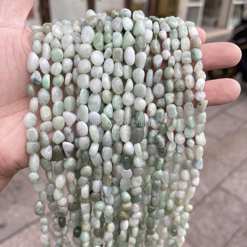 6-8Mm natural Burmese jade with shape bead jade