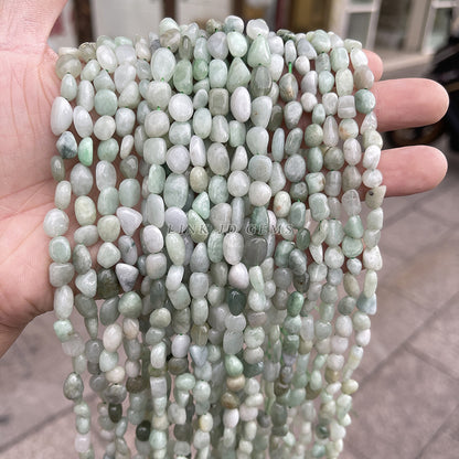 6-8Mm natural Burmese jade with shape bead jade