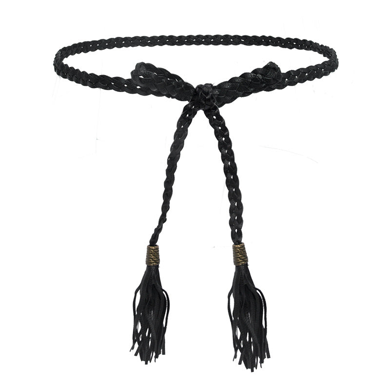 Tassel braided belt