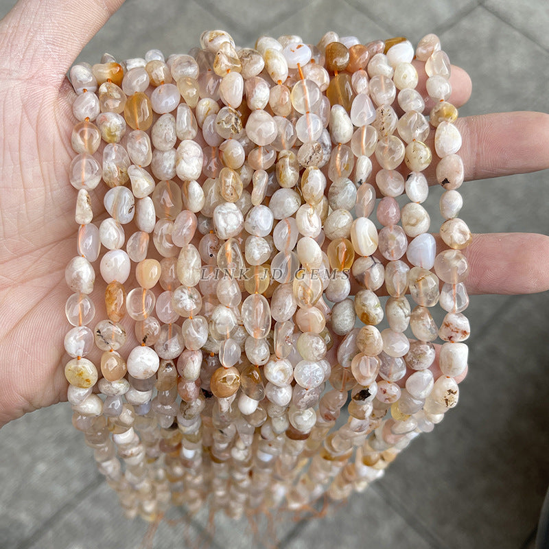 6-8Mm natural cherry blossom agate beads loose beads