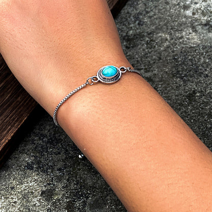 Vintage turquoise bracelet adjustable